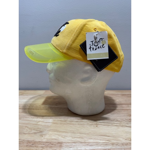 Vtg NOS Official Le Tour de France Adjustable Cycling Hat Cap Florescent Visor - Picture 9 of 17